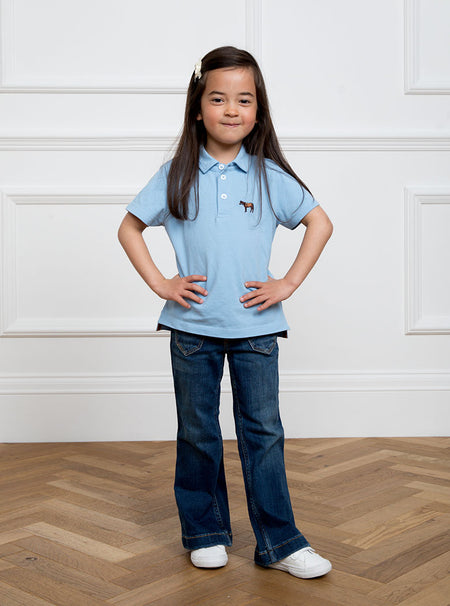 Children's Plain Sky Polo Shirt